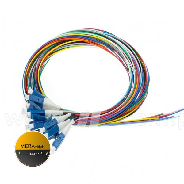 پیگتیل فیبرنوری LC UPC SM 12 color