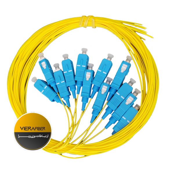 پیگتیل فیبرنوری ویرا فایبر تک رنگ sc-upc sm 1.5m 0.9mmlszh